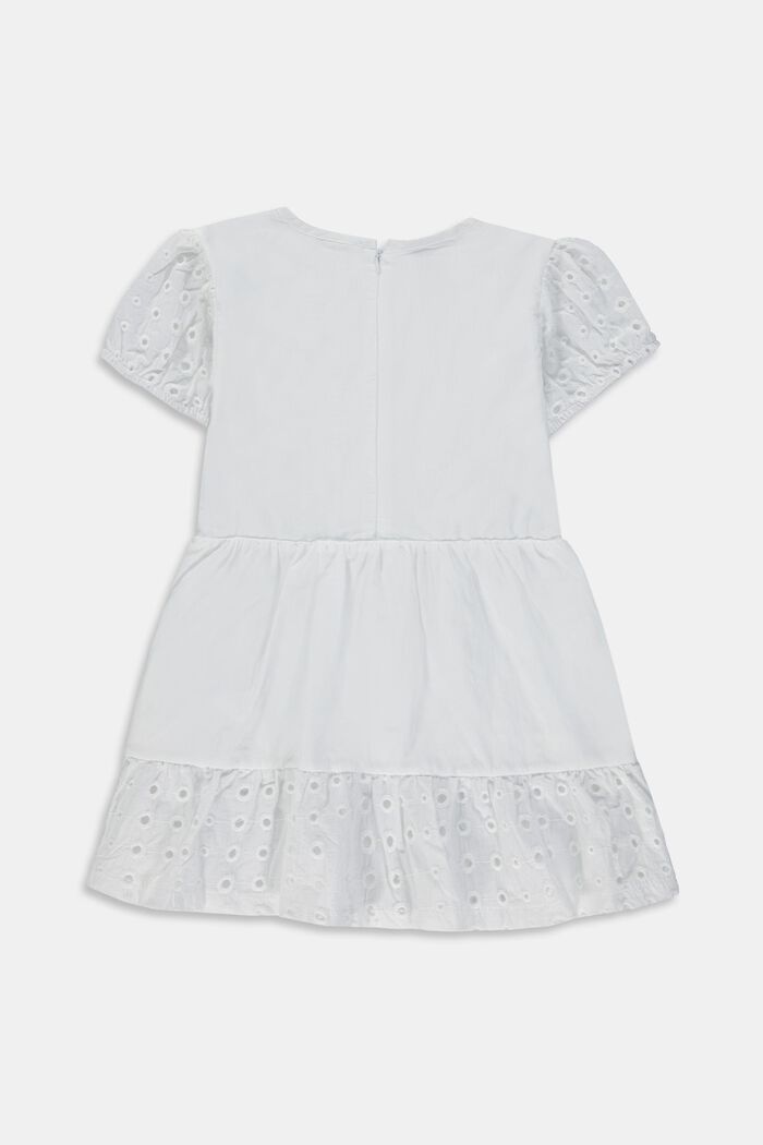 Opengebreide mini-jurk met laagjes, WHITE, detail image number 1