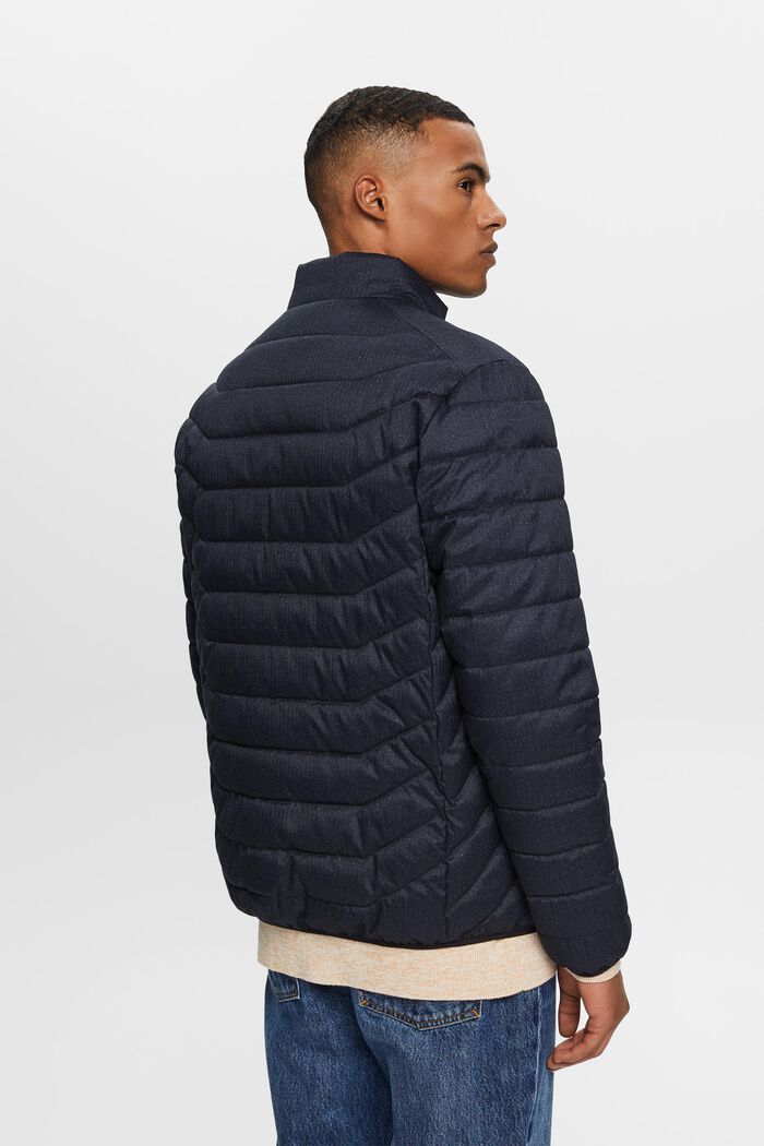 Gerecycled: luchtige gewatteerde jas, NAVY, detail image number 3