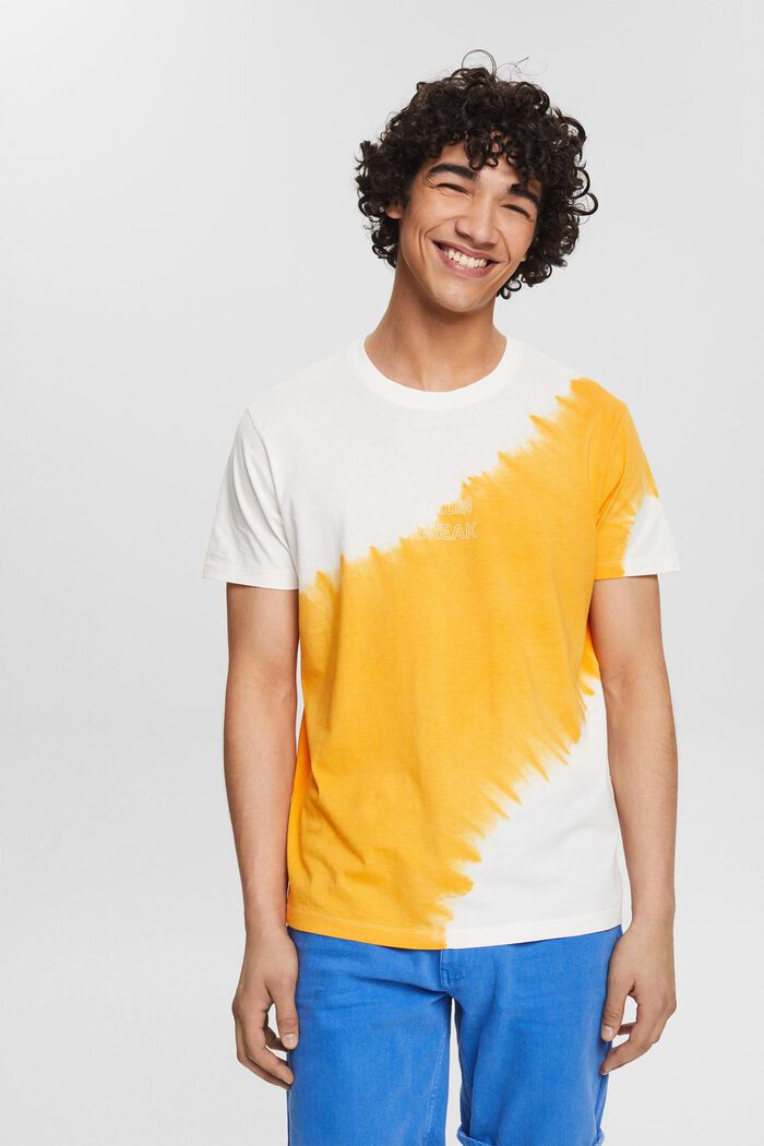 Jersey T-shirt met gebatikte kleuring