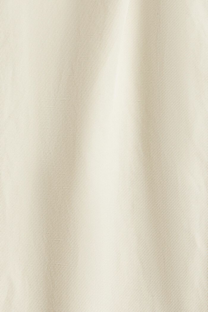 Met linnen: broek met wijde pijpen en riem, LIGHT BEIGE, detail image number 4