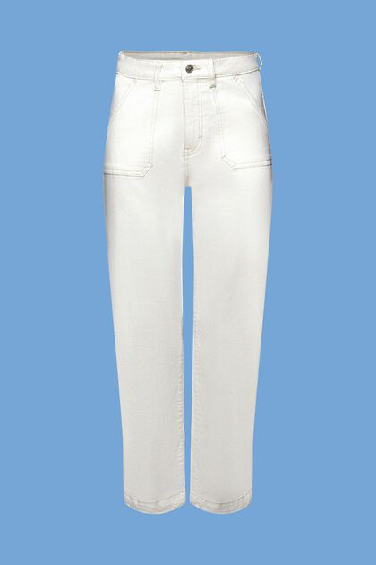 High rise dad fit jeans, OFF WHITE, overview
