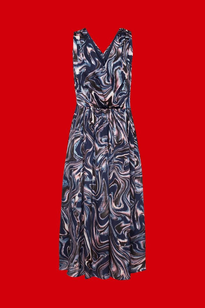 Midi-jurk met print all-over, NAVY, detail image number 5