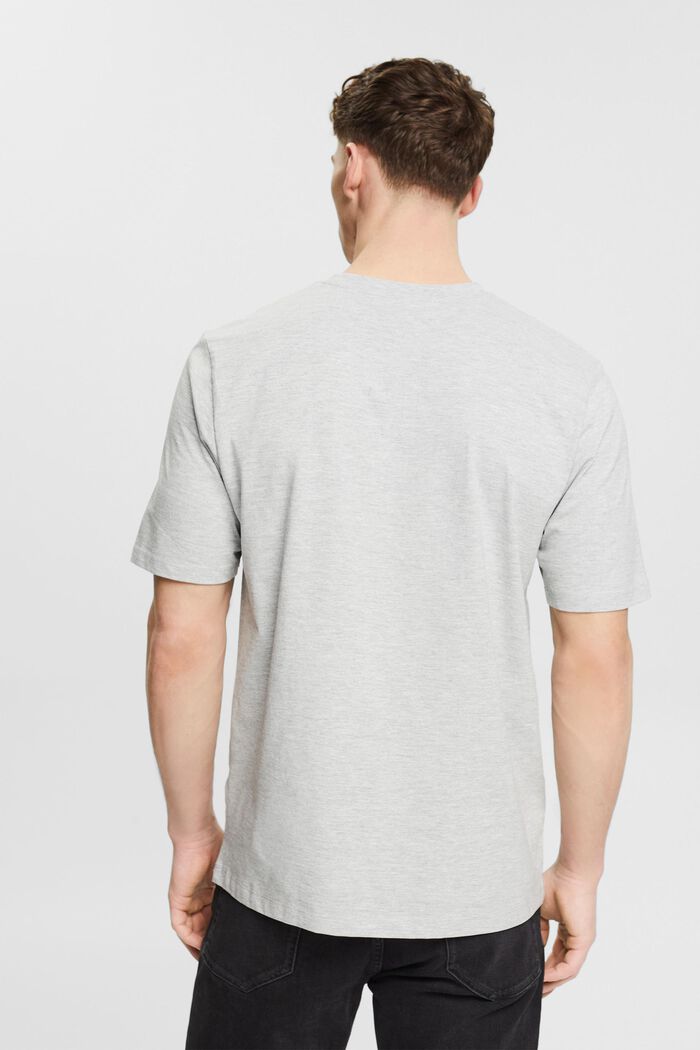 Jersey T-shirt met kleine motiefprint, LIGHT GREY, detail image number 3