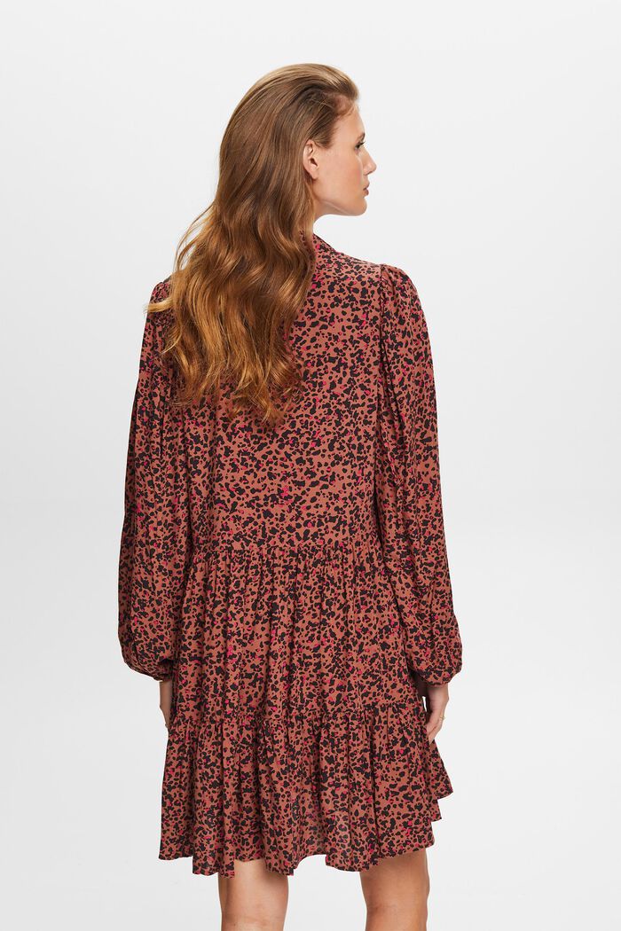 Mini-jurk met print, LENZING™ ECOVERO™, TOFFEE, detail image number 3