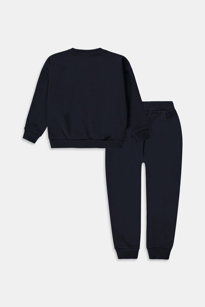 Set: sweatshirt en joggingbroek, 100% katoen, NAVY, detail image number 1