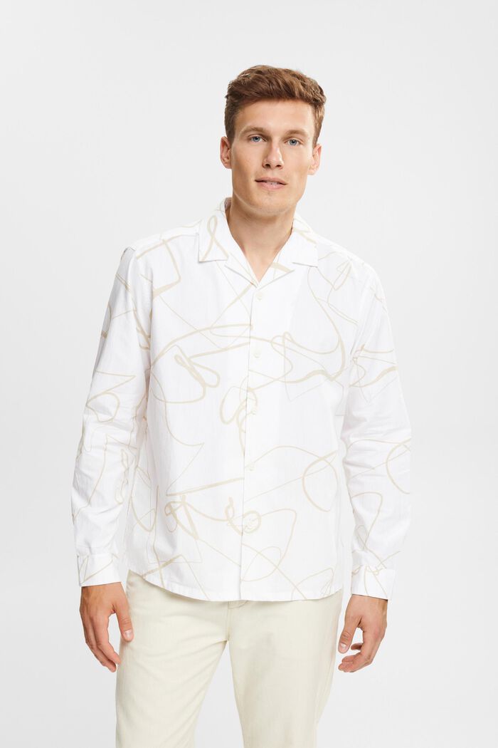 Overhemd met motief, WHITE, detail image number 0