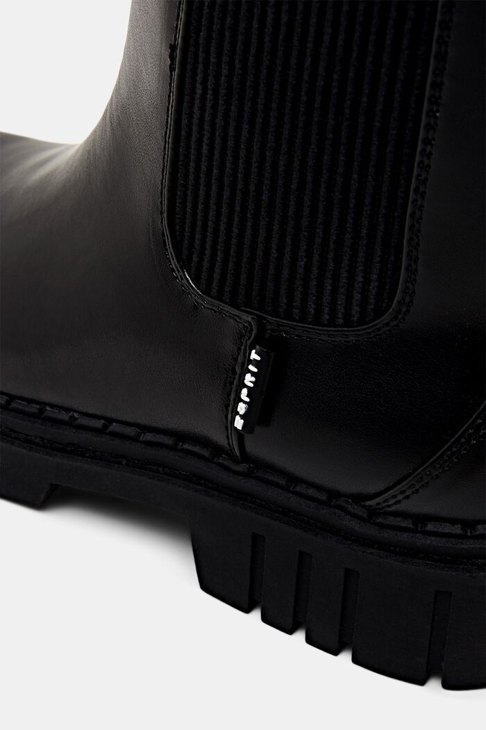 Brede laarzen van imitatieleer, BLACK, detail image number 2