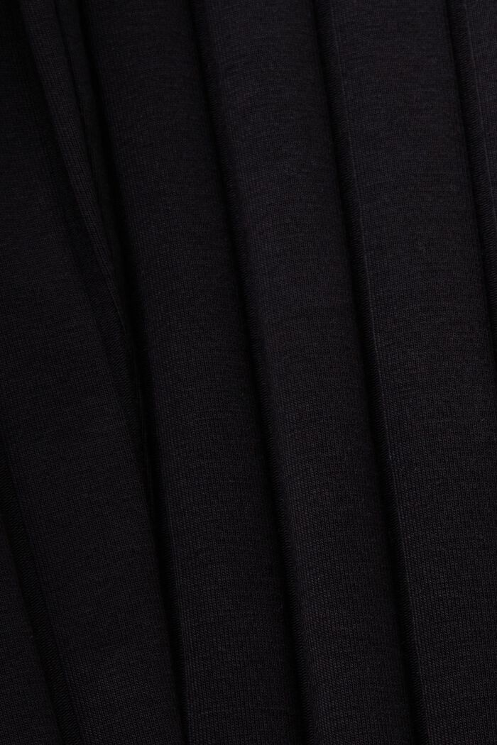 Geribde, uitlopende jersey broek, BLACK, detail image number 4