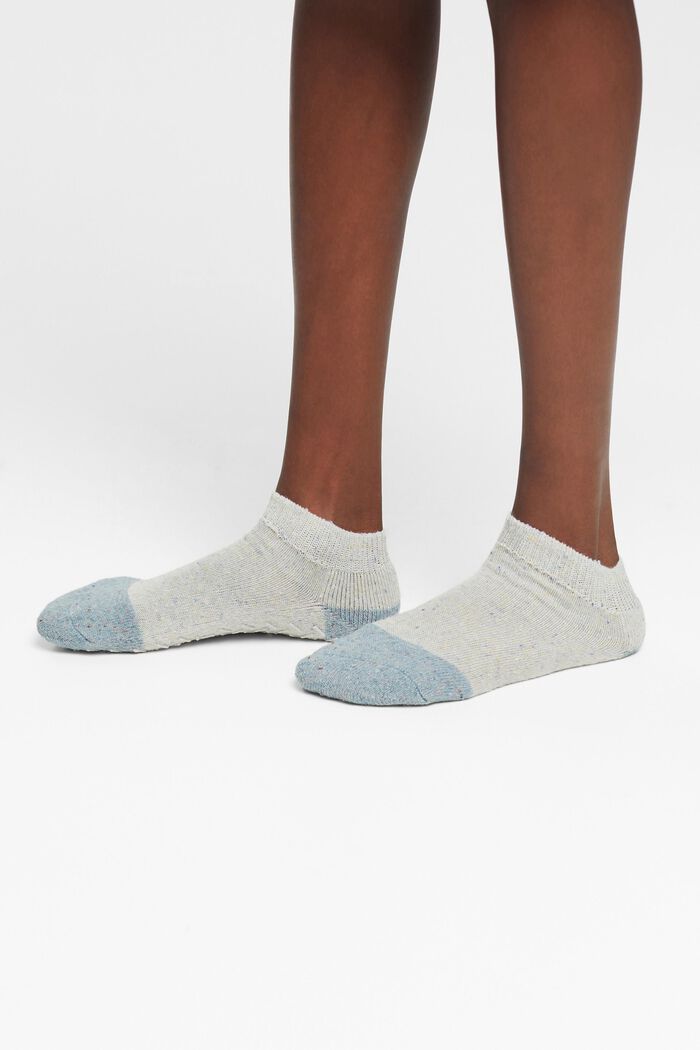 Stroeve korte sokken, wolmix, CLOUD MELANGE, detail image number 2