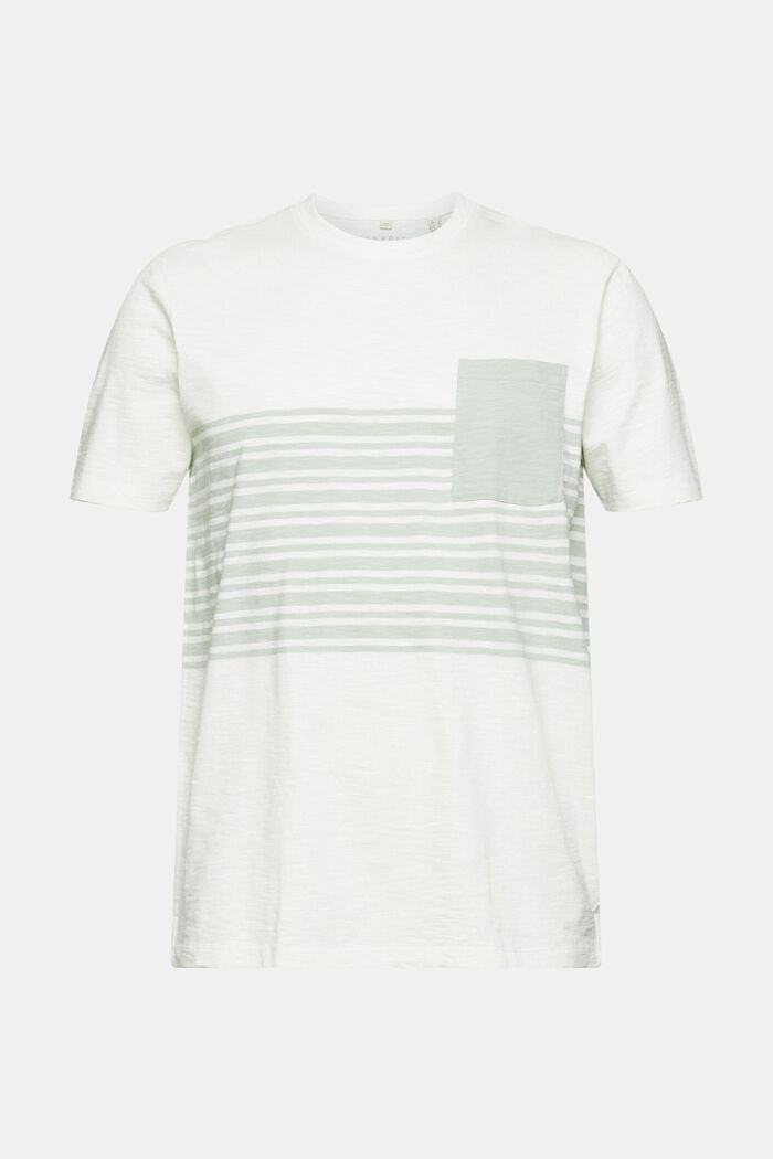 Jersey T-shirt met streepmotief, OFF WHITE, overview