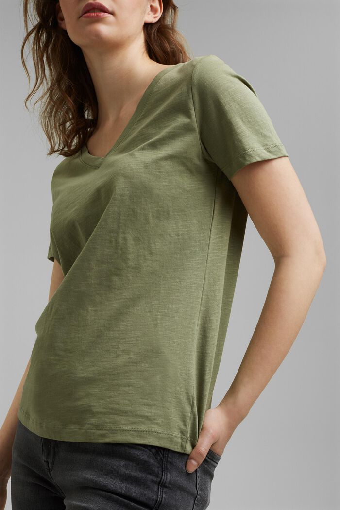 T-shirt van 100% organic cotton, LIGHT KHAKI, detail image number 2