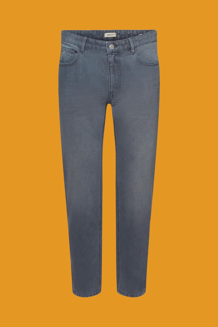 Relaxte jeans met een slim fit, GREY BLUE, detail image number 7