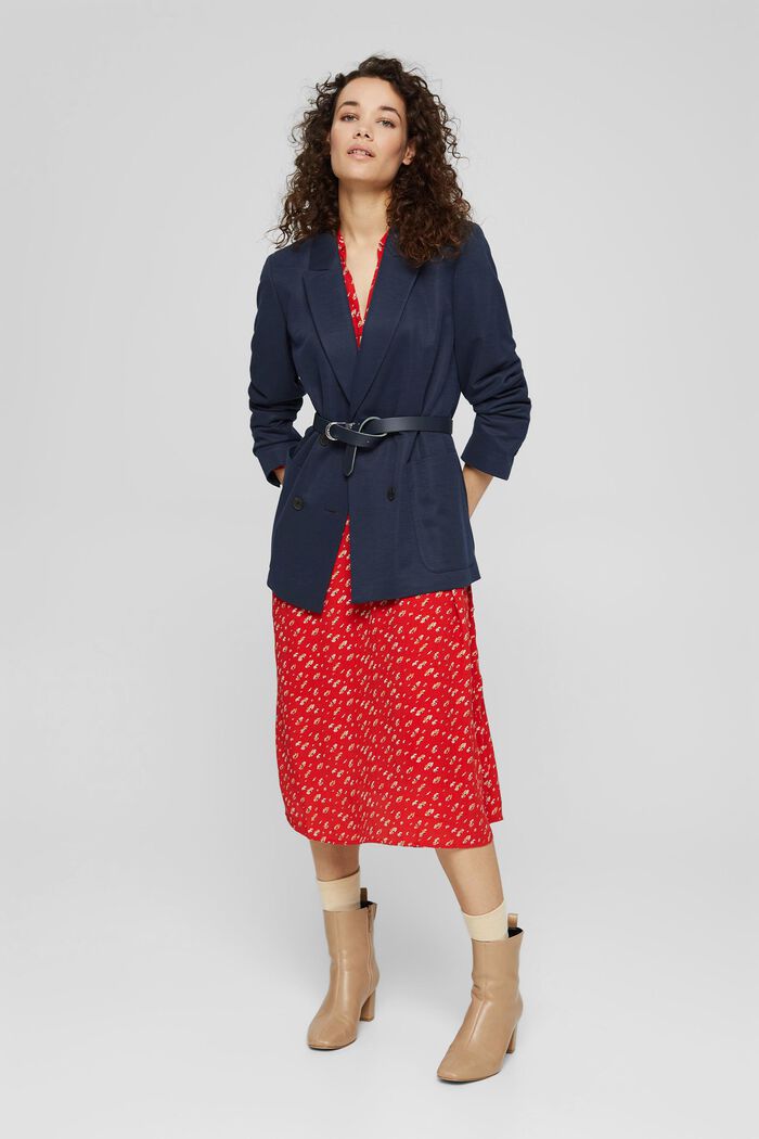 Gebloemde midi-jurk, LENZING™ ECOVERO™, RED, detail image number 1