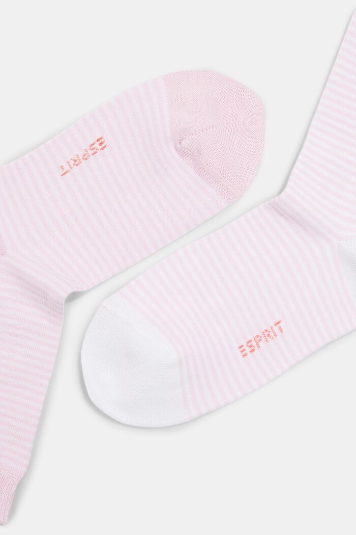 Set van twee paar sokken van een mix met biologisch katoen, ROSE, detail image number 1
