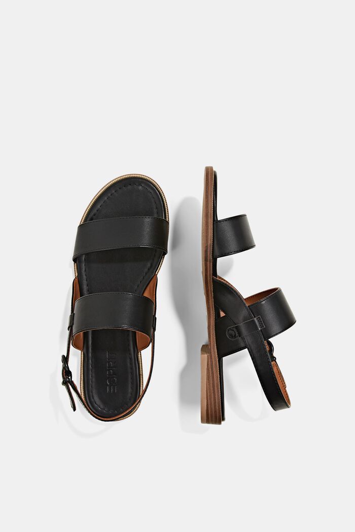 Sandalen met brede bandjes, BLACK, detail image number 1