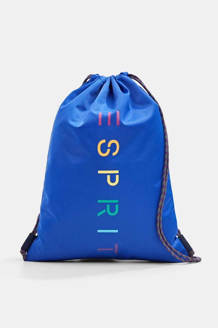 Sporttas met kleurrijke logoprint, BRIGHT BLUE, detail image number 0