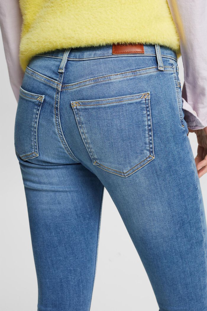 Mid rise skinny jeans, BLUE MEDIUM WASHED, detail image number 3