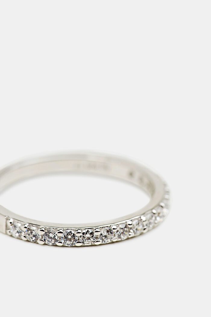 Ring met zirkonia, sterlingzilver, SILVER, detail image number 1