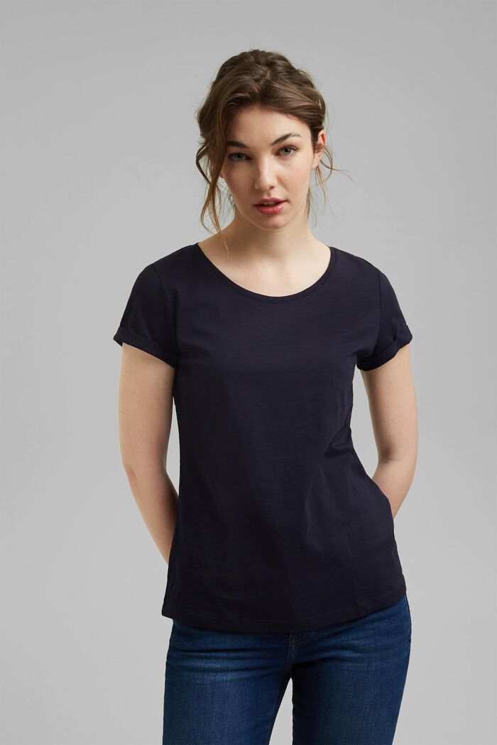 T-shirt van 100% organic cotton, NAVY, detail image number 0
