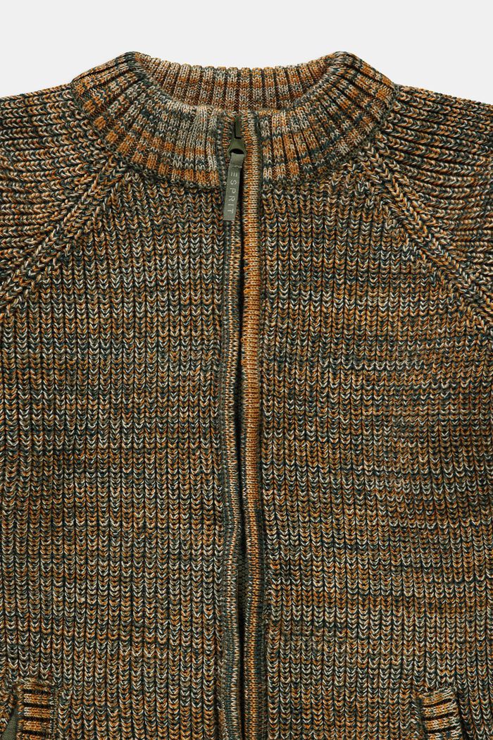 Gebreid vest met rits, FOREST, detail image number 2