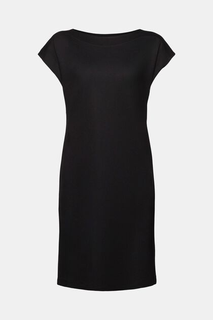 Mini-jurk van jersey, BLACK, overview