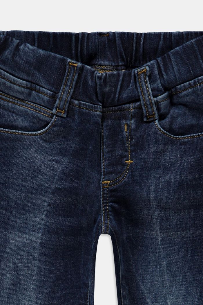 Jeans met elastische band, BLUE DARK WASHED, detail image number 2