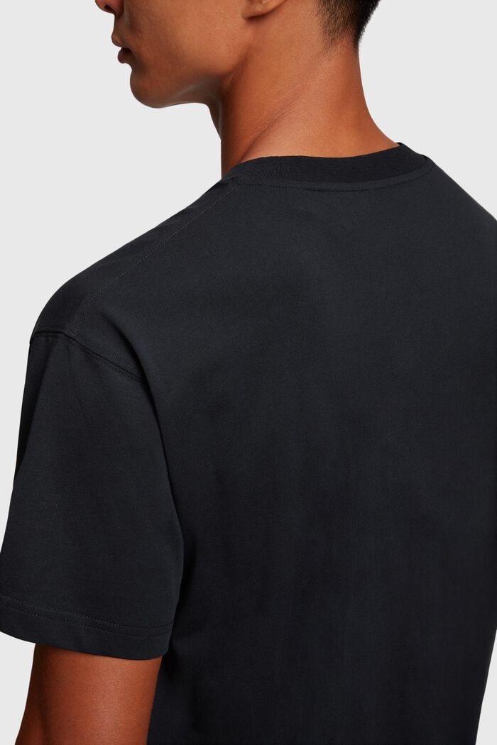T-shirt met label en studs, BLACK, detail image number 3