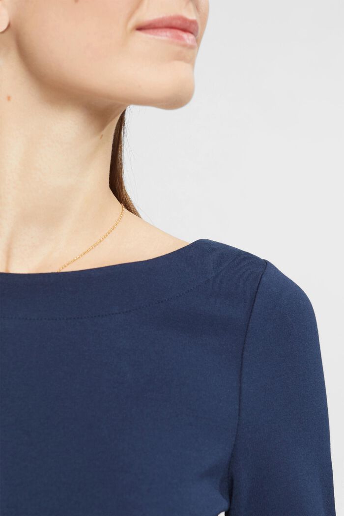 Fit and flare midi-jurk, NAVY, detail image number 2