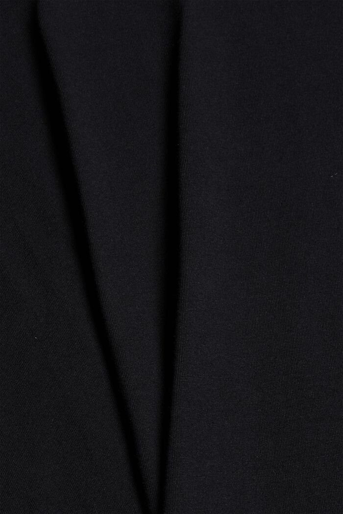 Pyjamashirt van 100% biologisch katoen, BLACK, detail image number 4