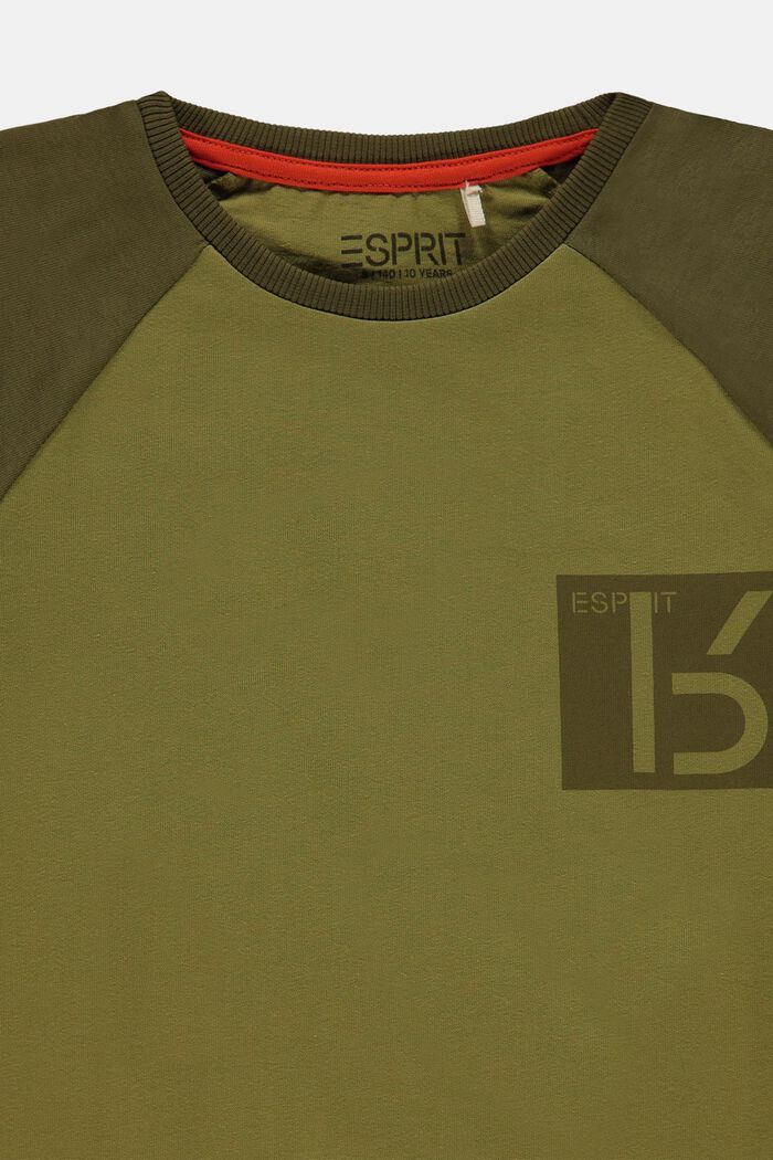 T-shirt met print, van 100% katoen, LEAF GREEN, detail image number 2