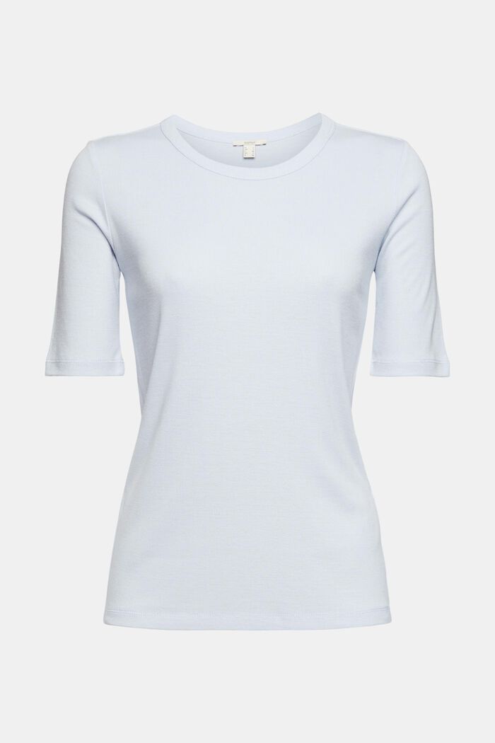 Van TENCEL™: geribd T-Shirt, LIGHT BLUE, overview