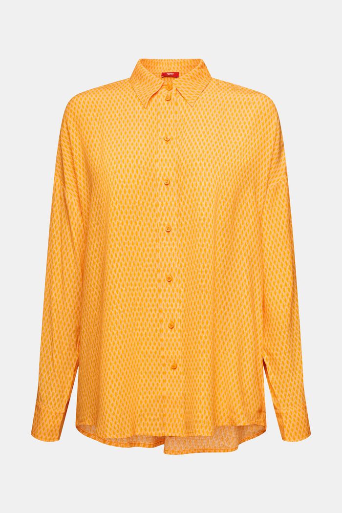 Buttondown-overhemd met print, NUDE, detail image number 6