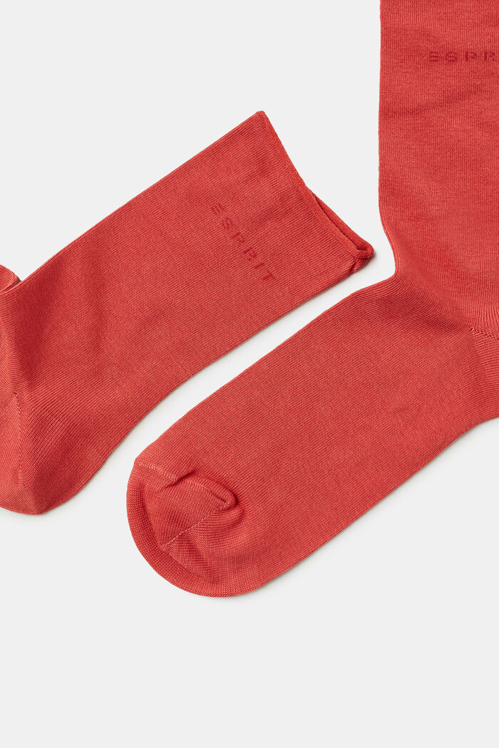 2 paar grofgebreide sokken, ORANGE RED, detail image number 1