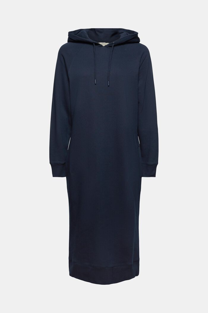 Sweathoodie-jurk van 100% katoen, NAVY, detail image number 7