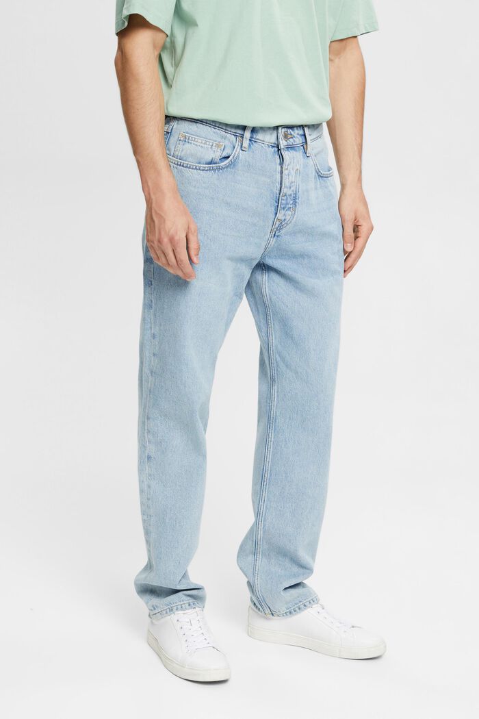 Jeans met rechte pijpen, BLUE BLEACHED, detail image number 0
