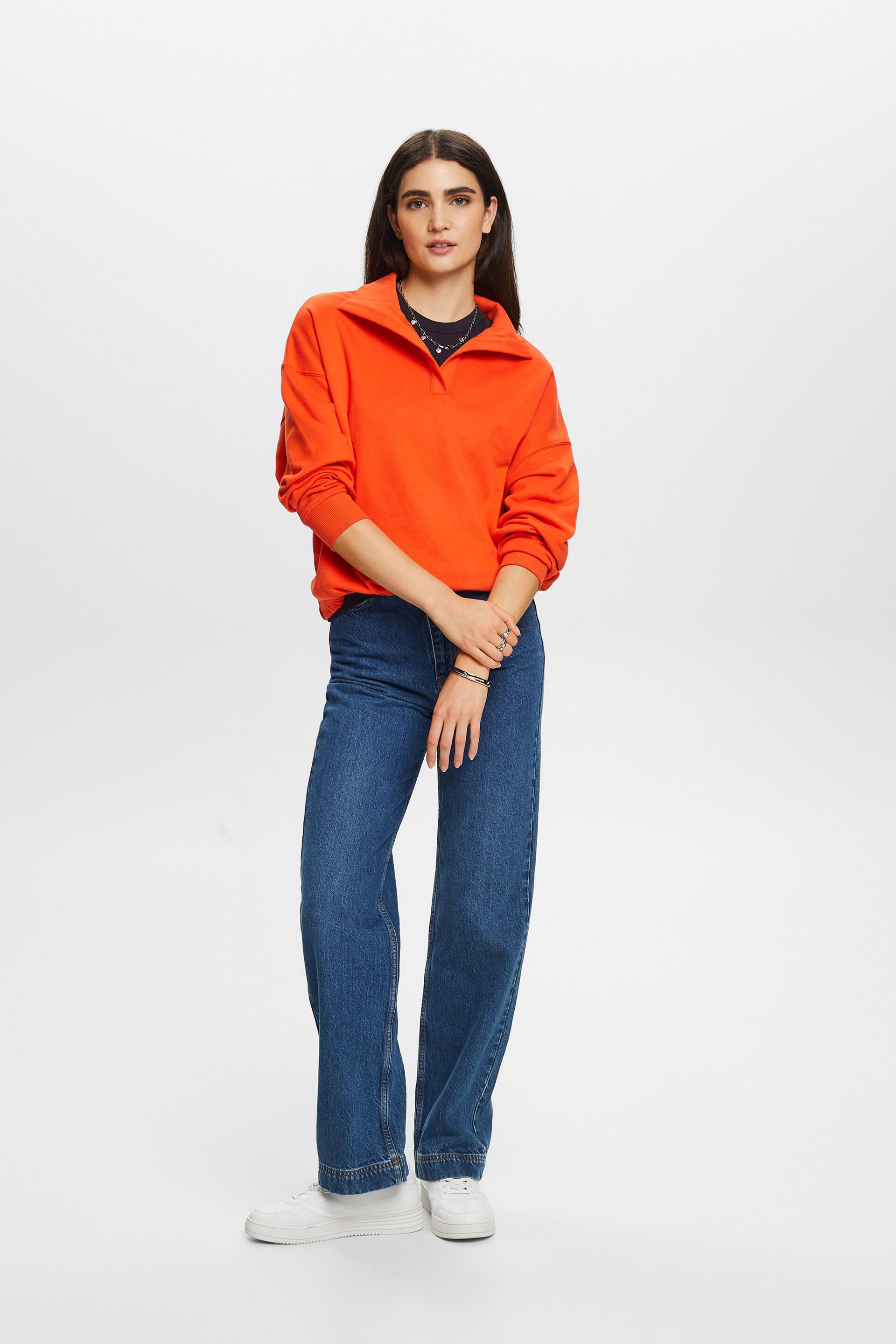 Oranje Sweater van fleece