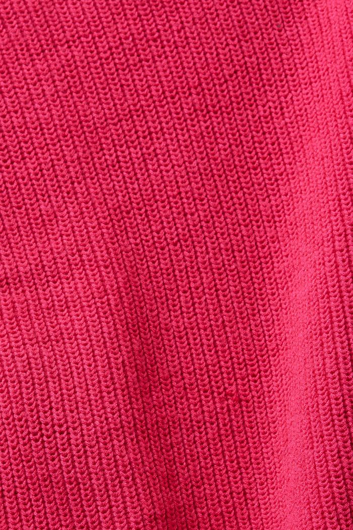 Gebreide trui met opstaande kraag, PINK FUCHSIA, detail image number 6