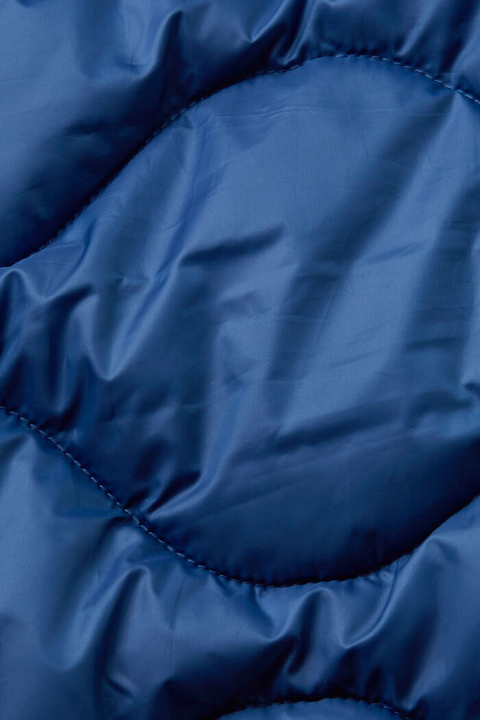Gerecycled: gewatteerde transformer jas met capuchon, GREY BLUE, detail image number 6