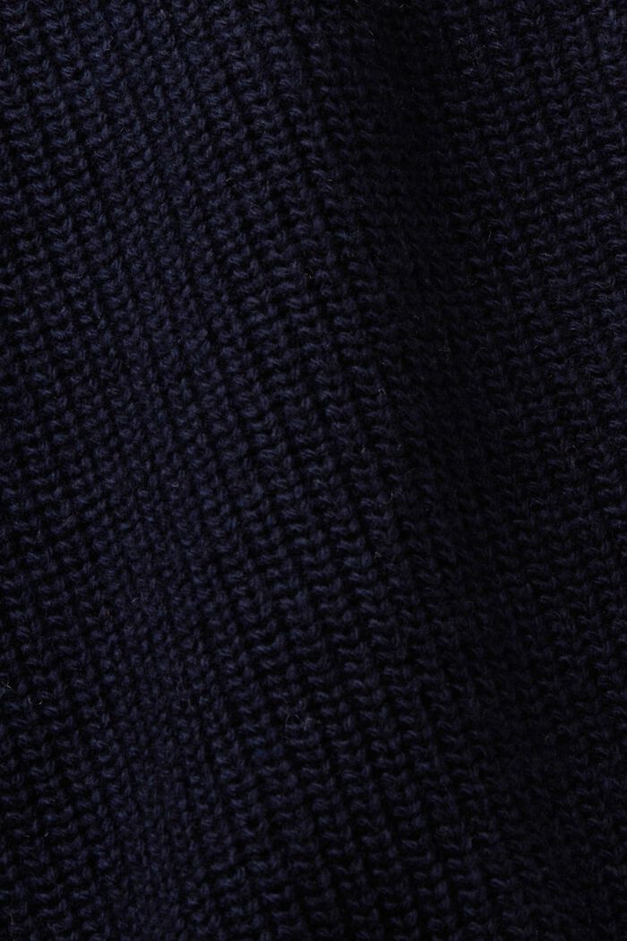 Mouwloos vest met kabelpatroon, wolmix, NAVY, detail image number 5