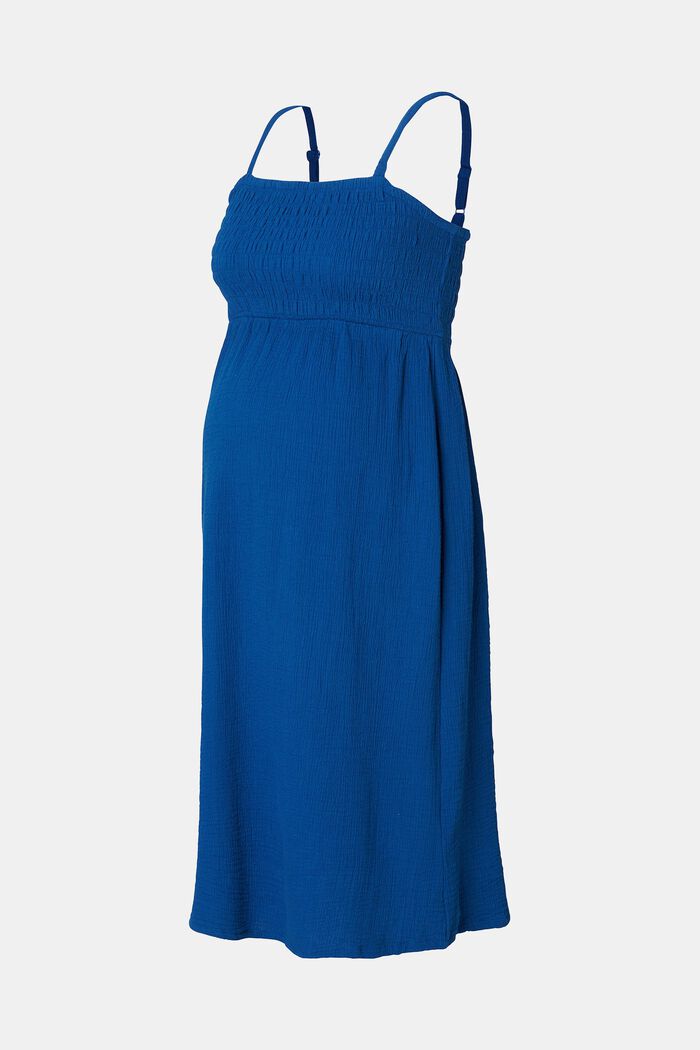 MATERNITY jurk met plooien in het bovenlijfje, ELECTRIC BLUE, detail image number 4