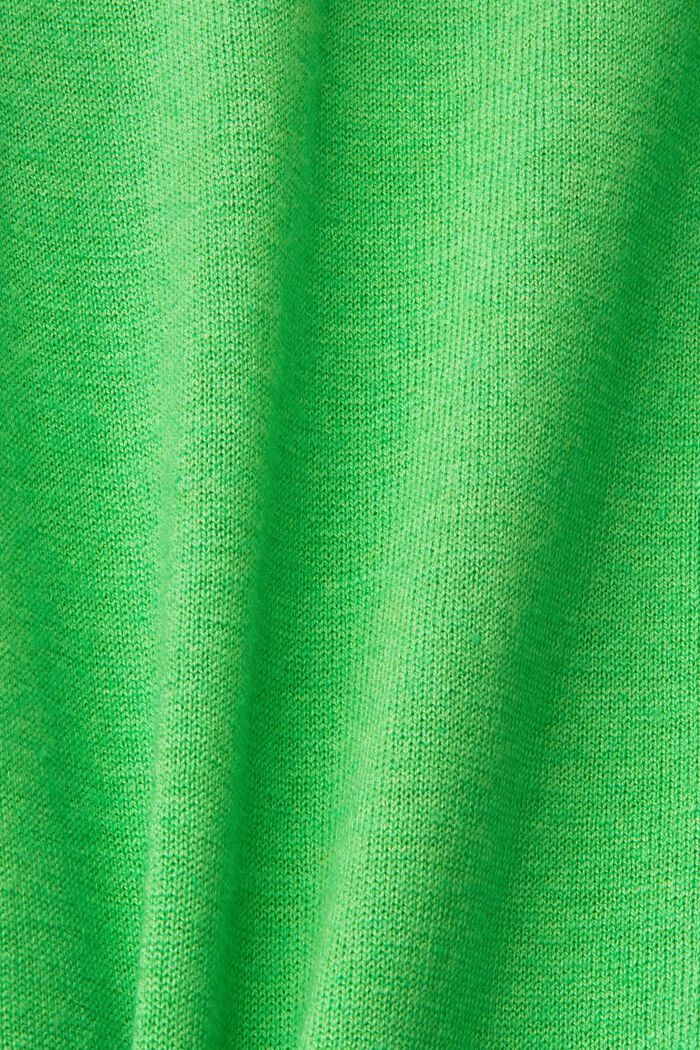 Sweater met kortere mouwen en linnen, GREEN, detail image number 5