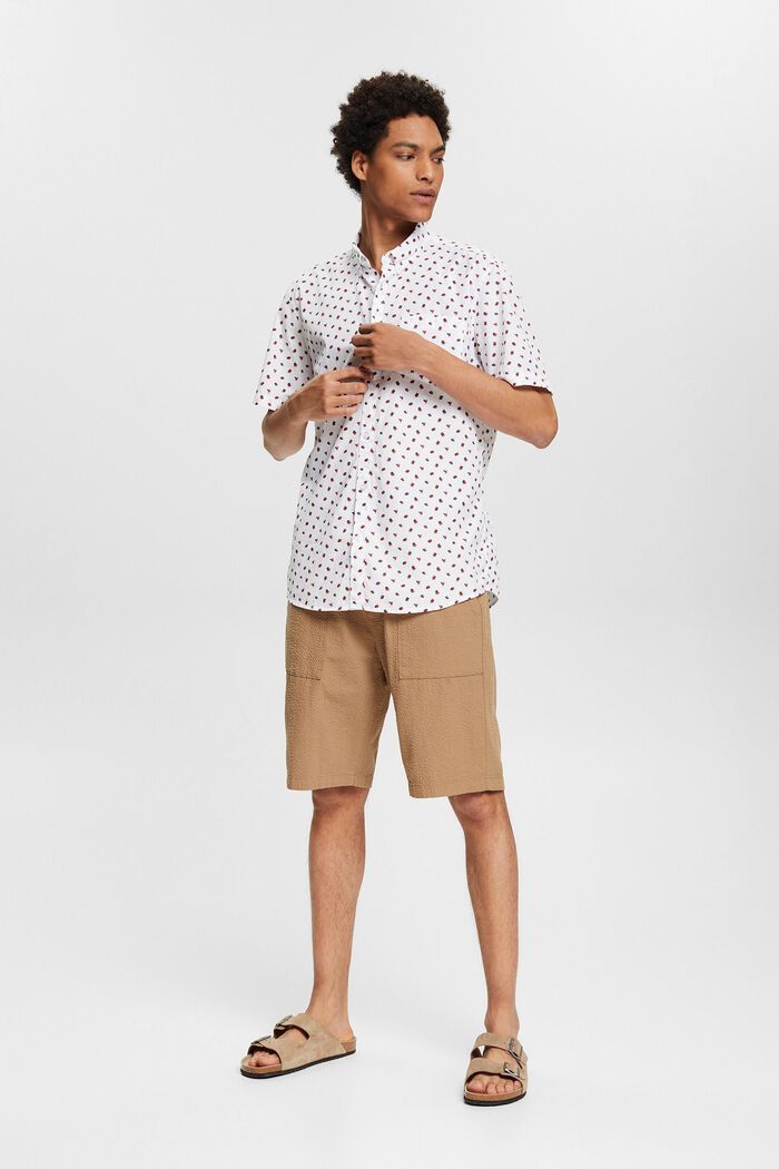 Jersey overhemd met print, WHITE, detail image number 1