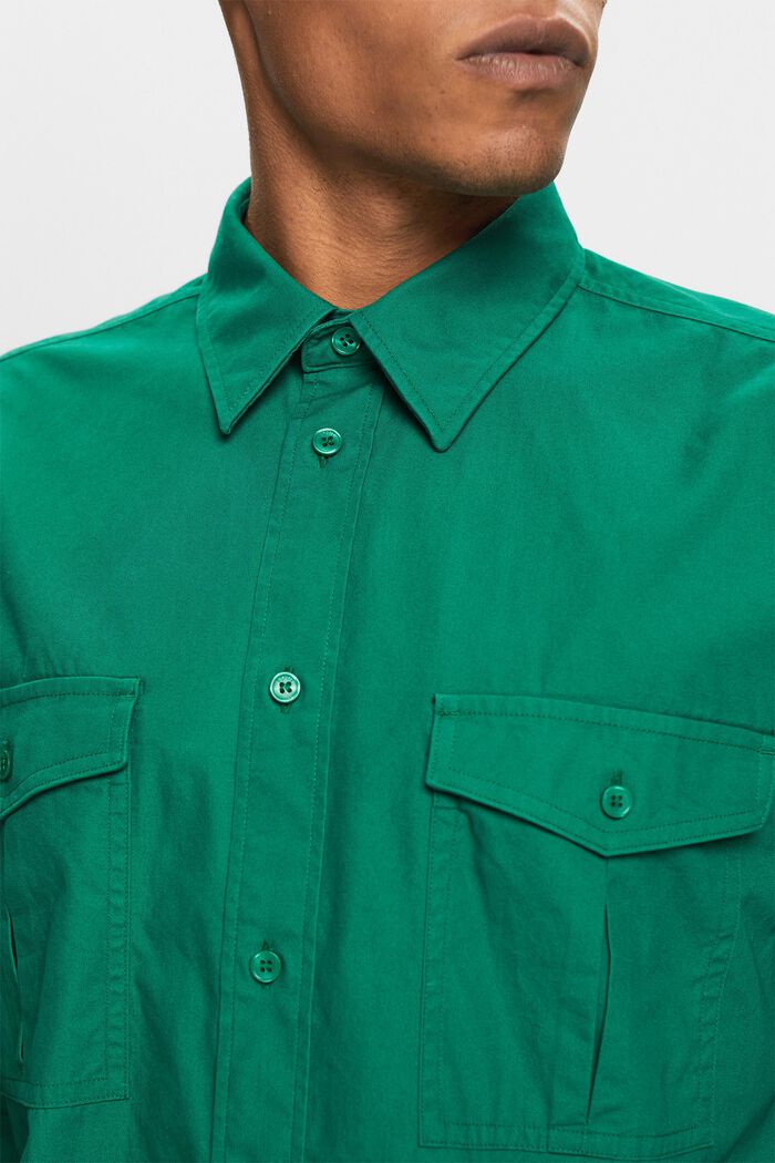Utility-shirt van katoen, DARK GREEN, detail image number 2