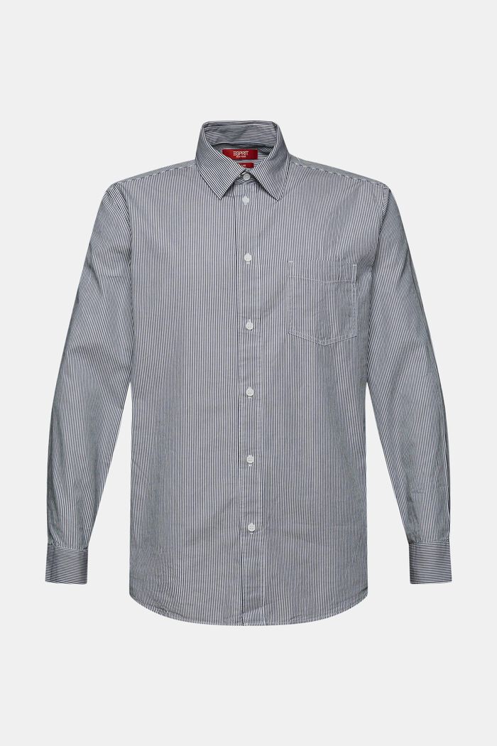 Gestreept shirt van katoen-popeline, NAVY, detail image number 5