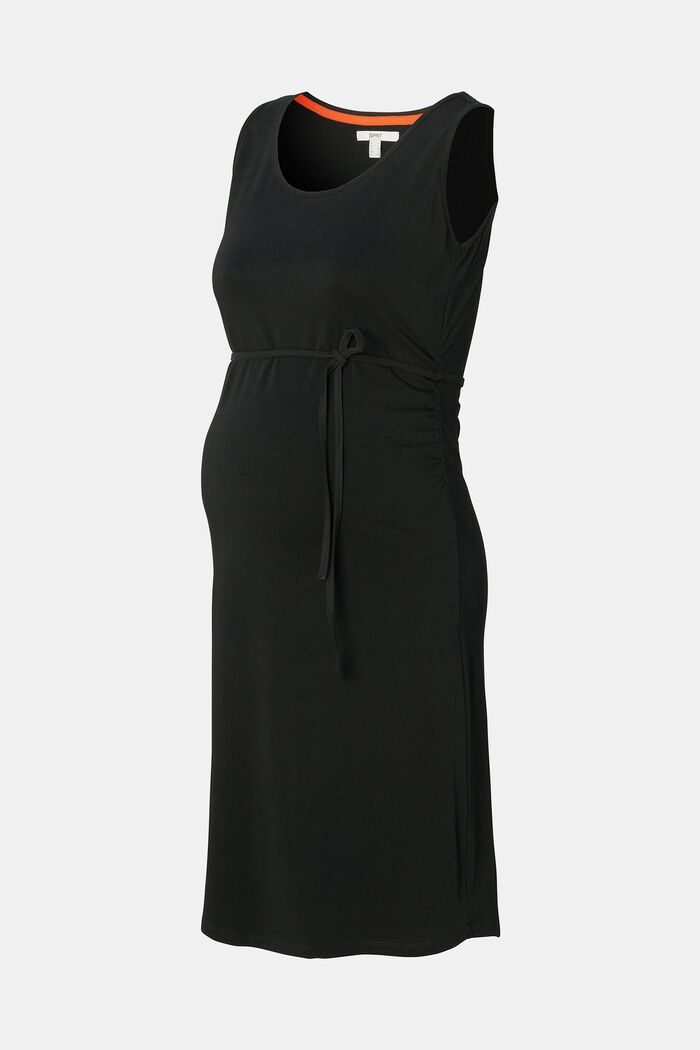 Mouwloze MATERNITY jurk, DEEP BLACK, detail image number 4