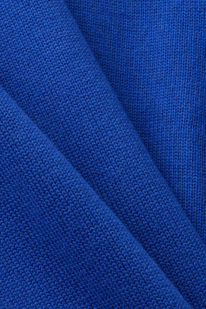 Katoenen trui met ronde hals, BRIGHT BLUE, detail image number 5