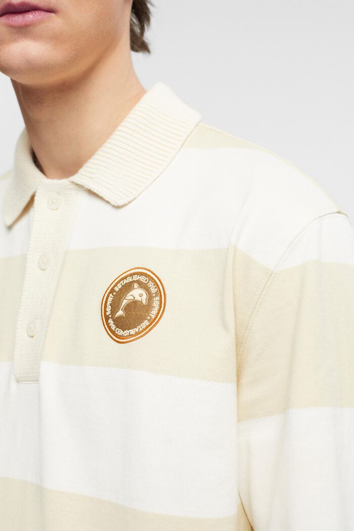 Gestreepte rugbypolo, OFF WHITE, detail image number 2