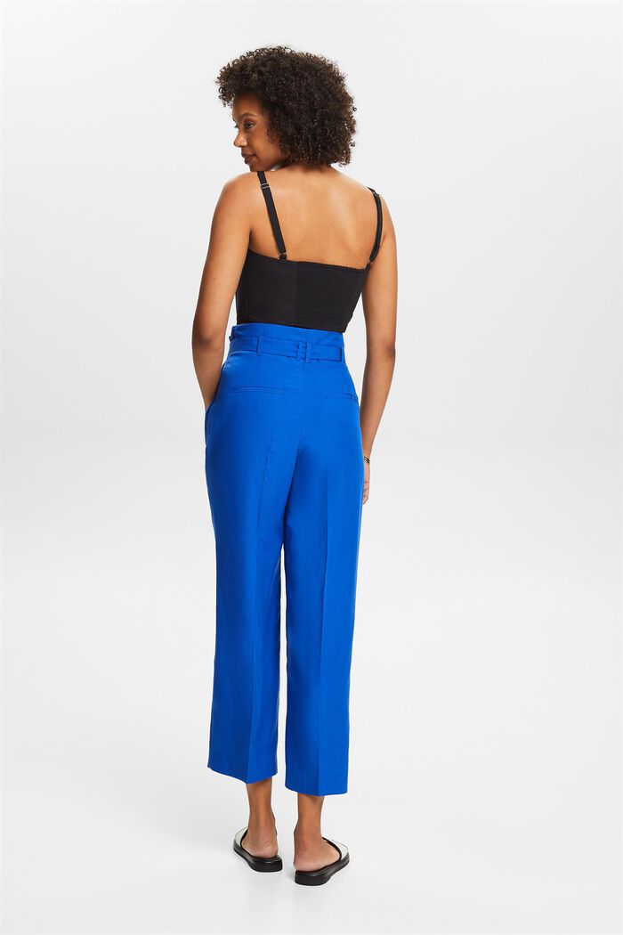 Cropped culotte met hoge taille voor mix & match, BRIGHT BLUE, detail image number 2