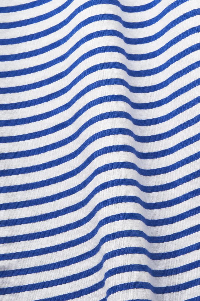 Gestreept T-shirt van katoen-jersey, BRIGHT BLUE, detail image number 4