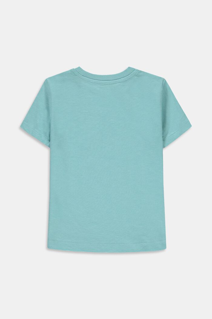 T-shirt met skateboardprint, 100% katoen, TEAL BLUE, detail image number 1